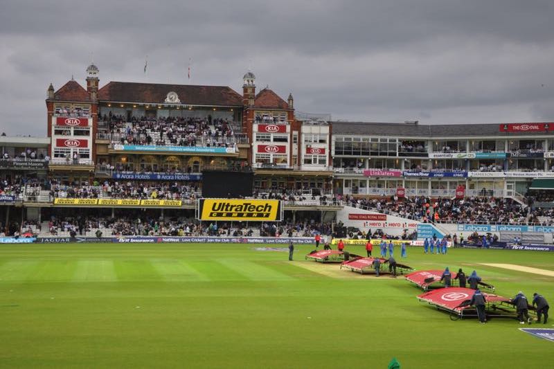 Oval Cricket Ground preparing for rain